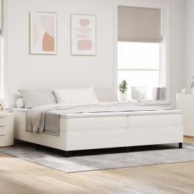 Cama de muelles Crema 200x200 cm Tela pana de , Camas y somieres - Ref: Foro24-3337429, Precio: 152,62 €, Descuento: %