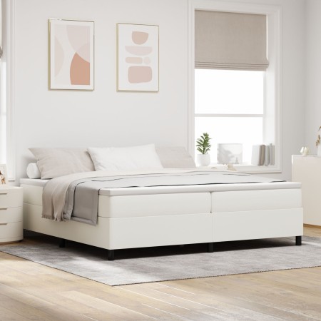 Cama de muelles Crema 200x200 cm Tela pana de , Camas y somieres - Ref: Foro24-3337429, Precio: 152,62 €, Descuento: %