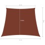Toldo de vela trapezoidal de tela oxford terracota 2/4x3 m en Sombrillas | Comprar online en Foru.es
