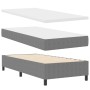 Cama Tipo Box Spring con Colchón Gris Claro 100x200 cm Tela de Corduroy de , Camas y somieres - Ref: Foro24-3337447, Precio: ...
