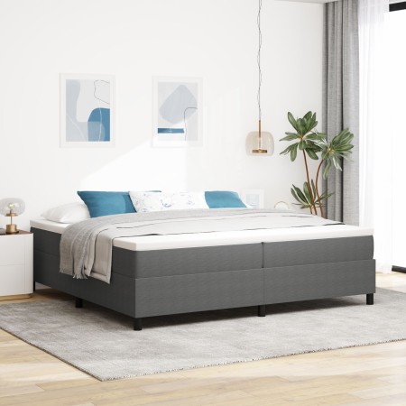 Cama con Base de Muelles de Gris 200x200 cm Tela de Sarga de , Camas y somieres - Ref: Foro24-3337482, Precio: 520,77 €, Desc...