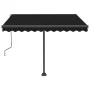 Toldo manual retráctil con LED antracita 300x250 cm de vidaXL, Toldos - Ref: Foro24-3069704, Precio: 380,65 €, Descuento: %