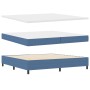 Cama con Somier de Azul 200x200 cm Tela de Pana de , Camas y somieres - Ref: Foro24-3337485, Precio: 492,17 €, Descuento: %
