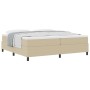 Cama Box Spring con Colchón Beige Claro 200x200 cm Tela de Pana de , Camas y somieres - Ref: Foro24-3337486, Precio: 528,44 €...