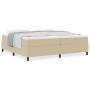 Cama Box Spring con Colchón Beige Claro 200x200 cm Tela de Pana de , Camas y somieres - Ref: Foro24-3337486, Precio: 528,44 €...