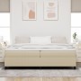 Cama Box Spring con Colchón Beige Claro 200x200 cm Tela de Pana de , Camas y somieres - Ref: Foro24-3337486, Precio: 528,44 €...