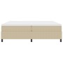 Cama Box Spring con Colchón Beige Claro 200x200 cm Tela de Pana de , Camas y somieres - Ref: Foro24-3337486, Precio: 528,44 €...