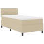 Cama con Box Spring con Colchón Beige 90x200 cm Tela de Corduroy de , Camas y somieres - Ref: Foro24-3337498, Precio: 323,25 ...