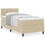 Cama con Box Spring con Colchón Beige 90x200 cm Tela de Corduroy de , Camas y somieres - Ref: Foro24-3337498, Precio: 323,25 ...
