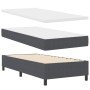Cama con Base de Resorte y Colchón Gris Oscuro 100x200 cm Tela de Pana de , Camas y somieres - Ref: Foro24-3337500, Precio: 3...