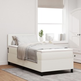 Cama con Somier con Colchón Crema 100x200 cm Tela de Terciopelo de , Camas y somieres - Ref: Foro24-3337501, Precio: 321,18 €...