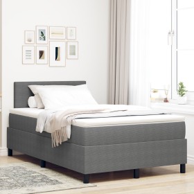 Cama con Box Spring con Colchón Gris Claro 120x200 cm Tela de Pana de , Camas y somieres - Ref: Foro24-3337507, Precio: 371,8...