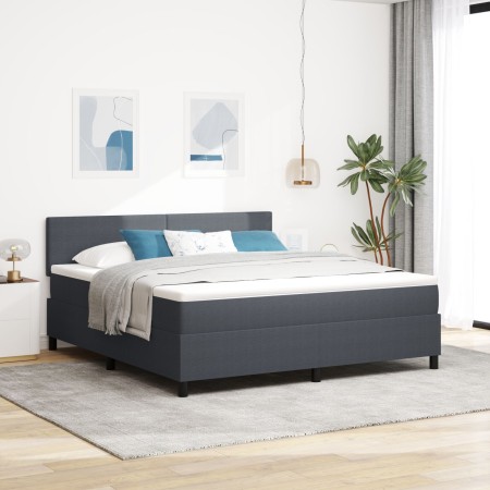 Cama Box Spring con Colchón Gris Oscuro Super King Tela de Pana de , Camas y somieres - Ref: Foro24-3337524, Precio: 541,39 €...