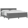 Cama Box Spring con Colchón Gris 200x200 cm Tela de Pana de , Camas y somieres - Ref: Foro24-3337527, Precio: 596,34 €, Descu...