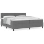 Cama Box Spring con Colchón Gris 200x200 cm Tela de Pana de , Camas y somieres - Ref: Foro24-3337527, Precio: 596,34 €, Descu...