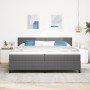 Cama Box Spring con Colchón Gris 200x200 cm Tela de Pana de , Camas y somieres - Ref: Foro24-3337527, Precio: 596,34 €, Descu...