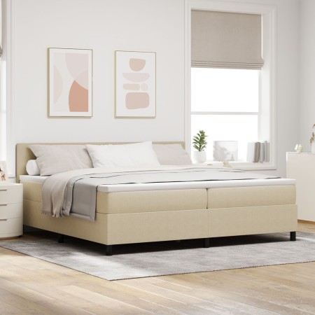 Cama con Base con Colchón Verde Claro Gris 200x200 cm Tela de Terciopelo de , Camas y somieres - Ref: Foro24-3337530, Precio:...