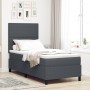 Cama con Base Tapizada con Colchón Gris Oscuro 90x200 cm Tela de Corduroy de , Camas y somieres - Ref: Foro24-3337540, Precio...