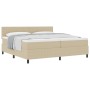 Cama con Base con Colchón Verde Claro Gris 200x200 cm Tela de Terciopelo de , Camas y somieres - Ref: Foro24-3337530, Precio:...