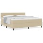Cama con Base con Colchón Verde Claro Gris 200x200 cm Tela de Terciopelo de , Camas y somieres - Ref: Foro24-3337530, Precio:...