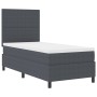 Cama con Base Tapizada con Colchón Gris Oscuro 90x200 cm Tela de Corduroy de , Camas y somieres - Ref: Foro24-3337540, Precio...