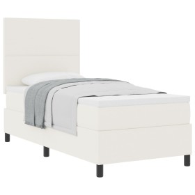 Cama Box Spring con Colchón Crema 100x200 cm Tela de Pana de , Camas y somieres - Ref: Foro24-3337545, Precio: 346,33 €, Desc...