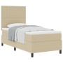 Cama con Box Spring con Colchón Verde Claro Gris 100x200 cm Tela de Pana de , Camas y somieres - Ref: Foro24-3337546, Precio:...