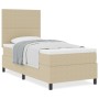 Cama con Box Spring con Colchón Verde Claro Gris 100x200 cm Tela de Pana de , Camas y somieres - Ref: Foro24-3337546, Precio:...
