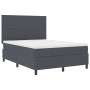 Cama con Somier y Colchón Gris Oscuro 140x200 cm Tela de Terciopelo de , Camas y somieres - Ref: Foro24-3337560, Precio: 491,...