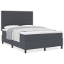 Cama con Somier y Colchón Gris Oscuro 140x200 cm Tela de Terciopelo de , Camas y somieres - Ref: Foro24-3337560, Precio: 491,...