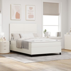 Cama con Base Tapizada con Colchón Crema 140x200 cm Tela de Corduroy de , Camas y somieres - Ref: Foro24-3337561, Precio: 490...