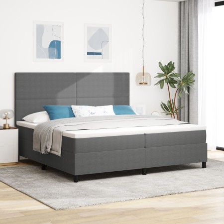 Cama con Somier con Colchón Gris Claro 200x200 cm Tela de Pana de , Camas y somieres - Ref: Foro24-3337571, Precio: 662,00 €,...