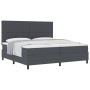 Cama con Base con Colchón Gris Oscuro 200x200 cm Tela de Corduroy de , Camas y somieres - Ref: Foro24-3337572, Precio: 664,93...