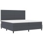 Cama con Base con Colchón Gris Oscuro 200x200 cm Tela de Corduroy de , Camas y somieres - Ref: Foro24-3337572, Precio: 664,93...