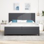 Cama con Base con Colchón Gris Oscuro 200x200 cm Tela de Corduroy de , Camas y somieres - Ref: Foro24-3337572, Precio: 664,93...