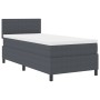 Cama con Base de Resortes con Colchón & Luz LED Gris Oscuro 90x200 cm Tela de Pana de , Camas y somieres - Ref: Foro24-333758...