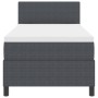 Cama con Base de Resortes con Colchón & Luz LED Gris Oscuro 90x200 cm Tela de Pana de , Camas y somieres - Ref: Foro24-333758...