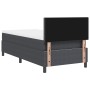 Cama con Base de Resortes con Colchón & Luz LED Gris Oscuro 90x200 cm Tela de Pana de , Camas y somieres - Ref: Foro24-333758...