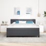 Cama con somier con colchón y luz LED gris oscuro tela de corduroy de , Camas y somieres - Ref: Foro24-3337612, Precio: 530,1...