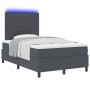 Cama con Somier de con Colchón Gris Oscuro Tela Acanalada de , Camas y somieres - Ref: Foro24-3337640, Precio: 410,17 €, Desc...
