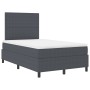 Cama con Somier de con Colchón Gris Oscuro Tela Acanalada de , Camas y somieres - Ref: Foro24-3337640, Precio: 410,17 €, Desc...