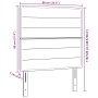 Cabecero Diseño Lines Topo 90 cm Tela de , Cabeceros y pies de cama - Ref: Foro24-3337674, Precio: 79,94 €, Descuento: %