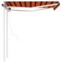 Toldo automático LED sensor de viento naranja marrón 3,5x2,5 m de vidaXL, Toldos - Ref: Foro24-3069935, Precio: 590,04 €, Des...