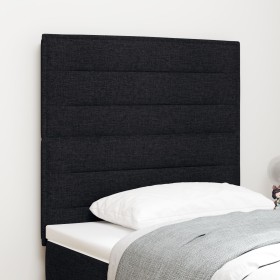 Cabecero Diseño Lineas Negro 100 cm Tela de , Cabeceros y pies de cama - Ref: Foro24-3337679, Precio: 84,74 €, Descuento: %