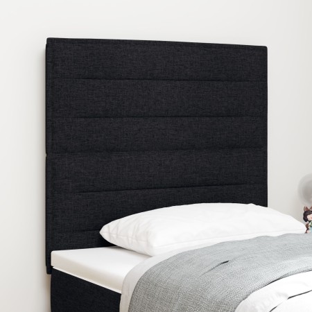 Cabecero Diseño Lineas Negro 100 cm Tela de , Cabeceros y pies de cama - Ref: Foro24-3337679, Precio: 84,74 €, Descuento: %