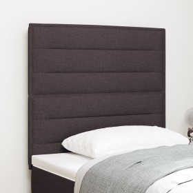 Cabecero Diseño Líneas Marrón Oscuro 100 cm Tela de , Cabeceros y pies de cama - Ref: Foro24-3337680, Precio: 70,23 €, Descue...