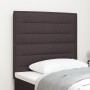 Cabecero Diseño Líneas Marrón Oscuro 100 cm Tela de , Cabeceros y pies de cama - Ref: Foro24-3337680, Precio: 70,23 €, Descue...