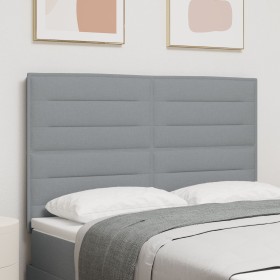 cabecero Diseño Lines Gris Claro 140 cm Tela de , Cabeceros y pies de cama - Ref: Foro24-3337684, Precio: 130,23 €, Descuento: %