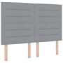 cabecero Diseño Lines Gris Claro 140 cm Tela de , Cabeceros y pies de cama - Ref: Foro24-3337684, Precio: 130,23 €, Descuento: %