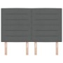 Cabecero Diseño Líneas Gris Oscuro 140 cm Tela de , Cabeceros y pies de cama - Ref: Foro24-3337685, Precio: 130,23 €, Descuen...